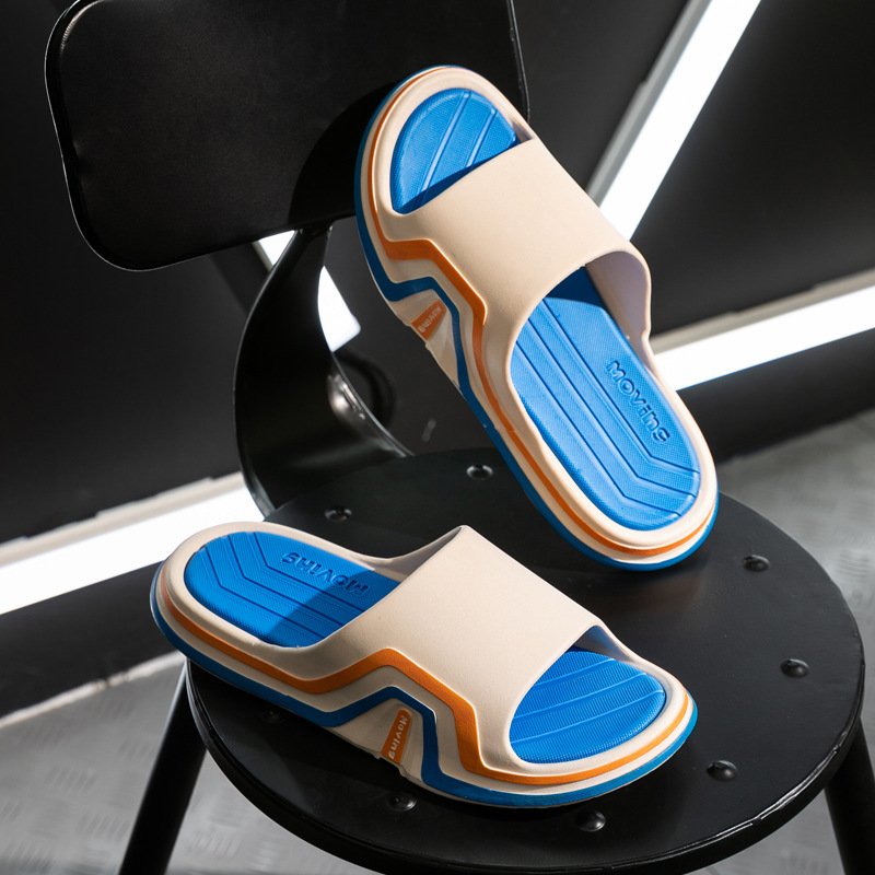 Wholesale Cheap Price Summer Quick Drying Anti-slip Mens Beach Flat Slide Slipper Sandals for Indoor Outdoor Beach Pool Shower