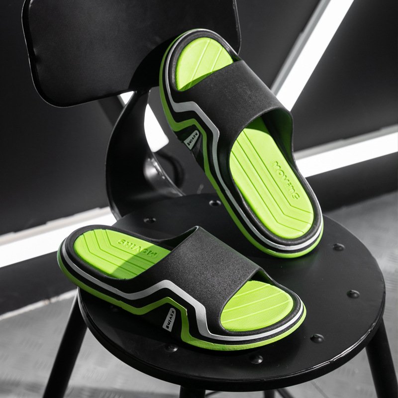 Wholesale Cheap Price Summer Quick Drying Anti-slip Mens Beach Flat Slide Slipper Sandals for Indoor Outdoor Beach Pool Shower