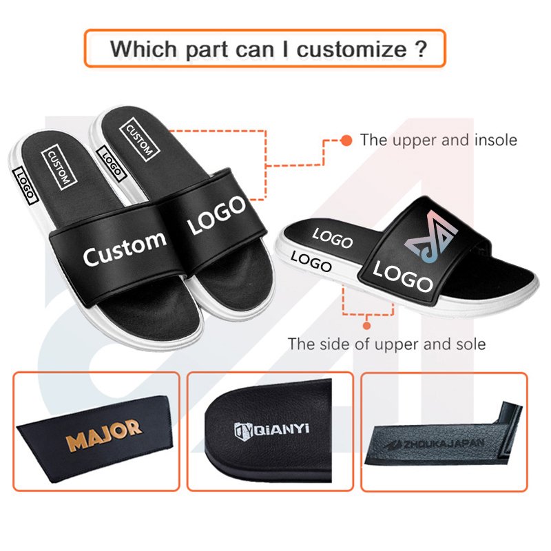 House Slippers Hotel Beach Unisex Slipper Embroidered Plastic Gym Home Custom Logo Slide Sandals Women Men