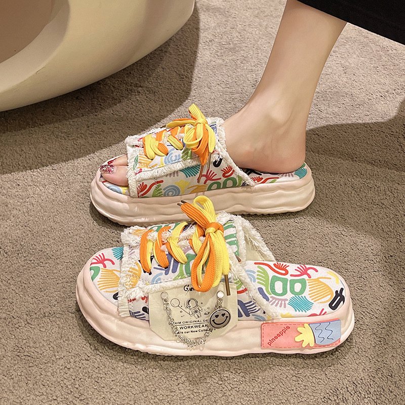 Luxury Women's Slides Slippers Outdoor Platform Slippers For Ladies