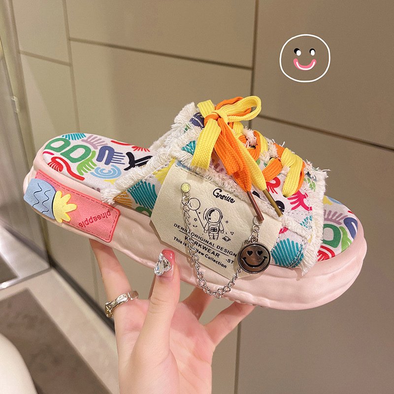 Luxury Women's Slides Slippers Outdoor Platform Slippers For Ladies