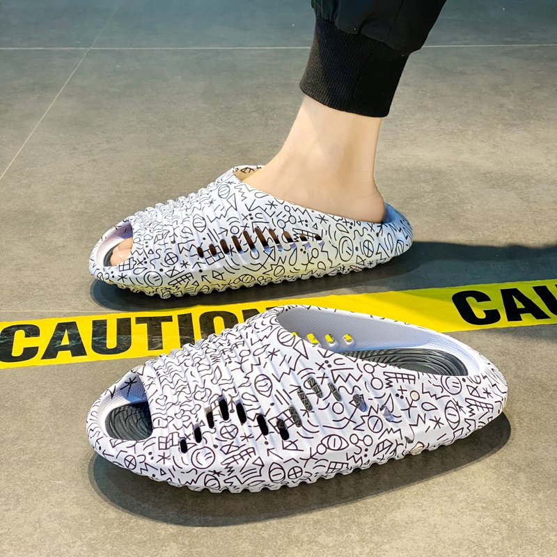 Eva Thick Sole Sandals Shoes Slides Shoes Slippers Unisex Slides Slippers Beach Waterproof Eva UFO Foam Slides