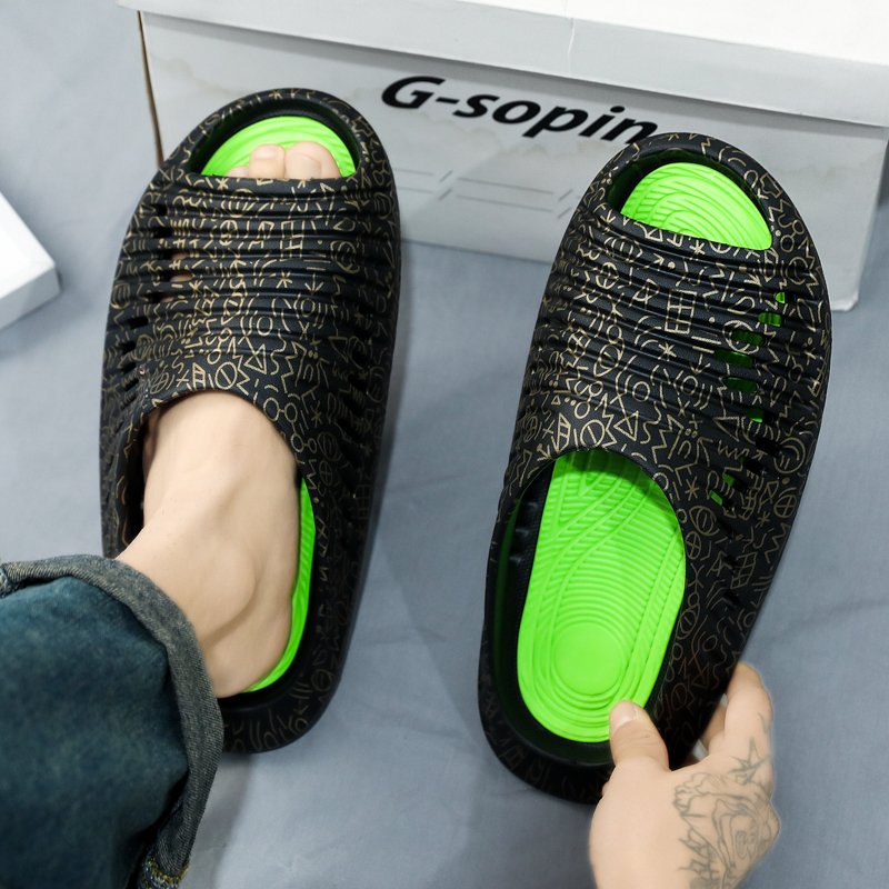 Eva Thick Sole Sandals Shoes Slides Shoes Slippers Unisex Slides Slippers Beach Waterproof Eva UFO Foam Slides