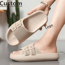 Customized unisex adult home slides slipper platform sandals summer beach women 's slipper plush men ladies shoes