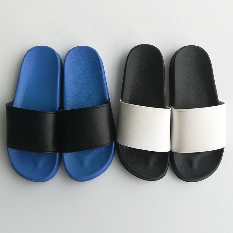 Cheap price custom logo slippers for unisex Plain Design For Make Your Own Design PU Sandals Custom Slides