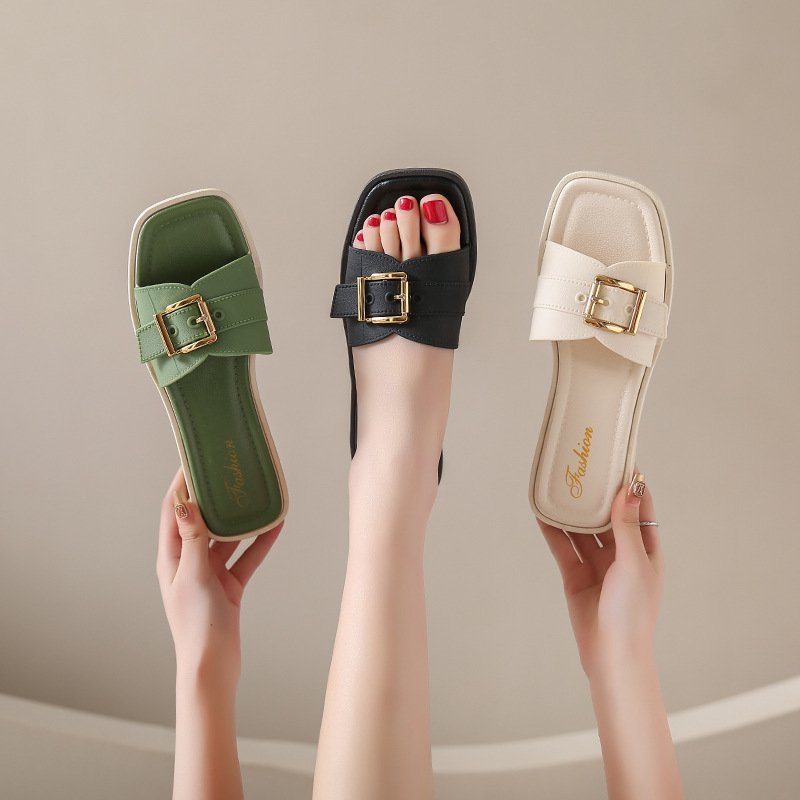 818 fashion new women's slides slipper casual comfort flat beach slippers