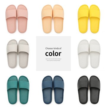 Custom Logo Summer Shower Slipper Pure Color Home Slides Slippers For Men Women Factory Wholesale Hotel House Bedroom Slippers