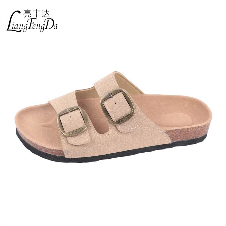 designer sandals Factory Wholesale Cork Sole Slippers Unisex Custom Soft Flat Slides Footwear Women's Slippers In Best Material