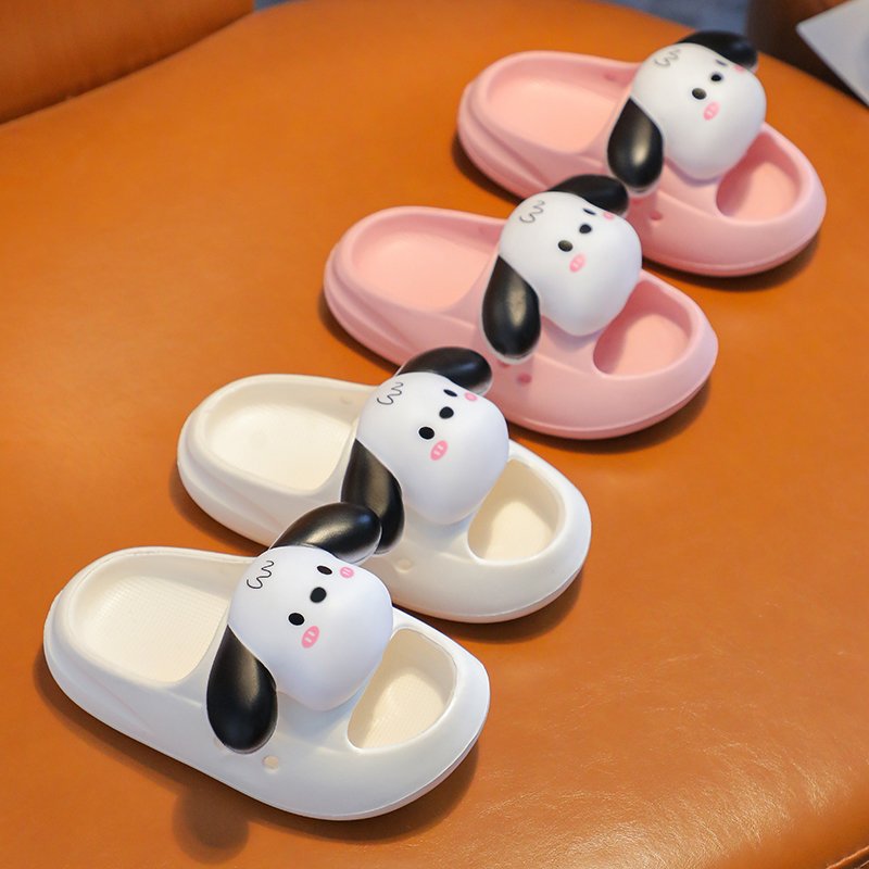 Soft Indoor Flip-Flops Sandals for Boys Girls Cute Cartoon Animal Slippers EVA Insole Flat Design Spring Beach Wear Wholesale