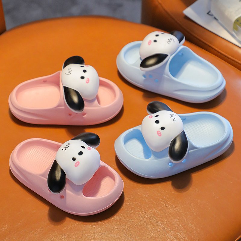 Soft Indoor Flip-Flops Sandals for Boys Girls Cute Cartoon Animal Slippers EVA Insole Flat Design Spring Beach Wear Wholesale