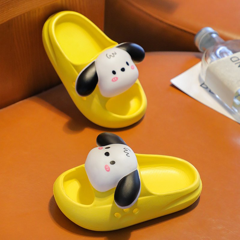 Soft Indoor Flip-Flops Sandals for Boys Girls Cute Cartoon Animal Slippers EVA Insole Flat Design Spring Beach Wear Wholesale