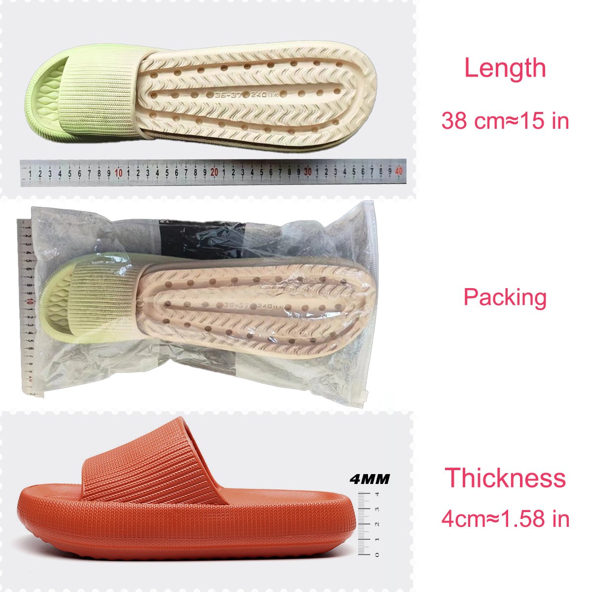 Slides Slippers For Women Home Cloud Pillow Platform Summer Shoes Women Sandals Anti Slip House Personalized Bedroom Slippers