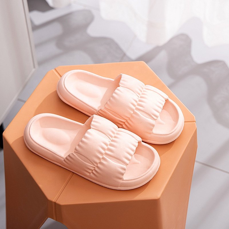 Soft outdoor slides Flip Flops Flexible indoor slippers Women men Sandals unisex Light weight eva sandals with flower upper