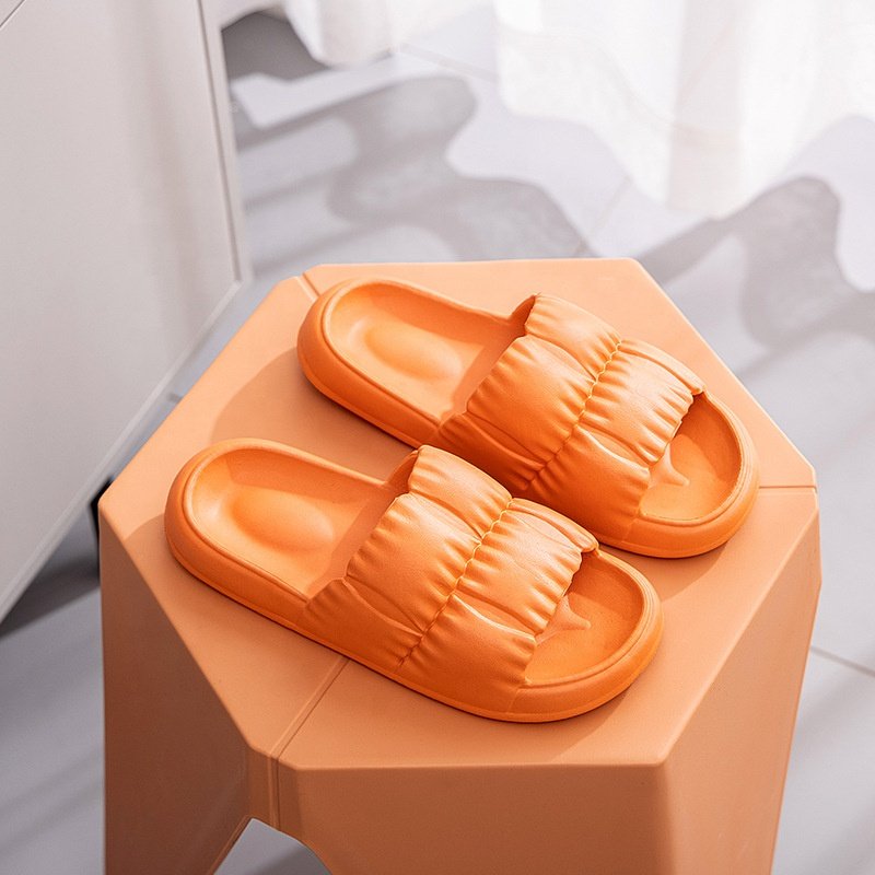 Soft outdoor slides Flip Flops Flexible indoor slippers Women men Sandals unisex Light weight eva sandals with flower upper