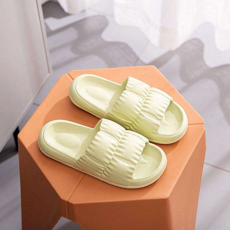 Soft outdoor slides Flip Flops Flexible indoor slippers Women men Sandals unisex Light weight eva sandals with flower upper