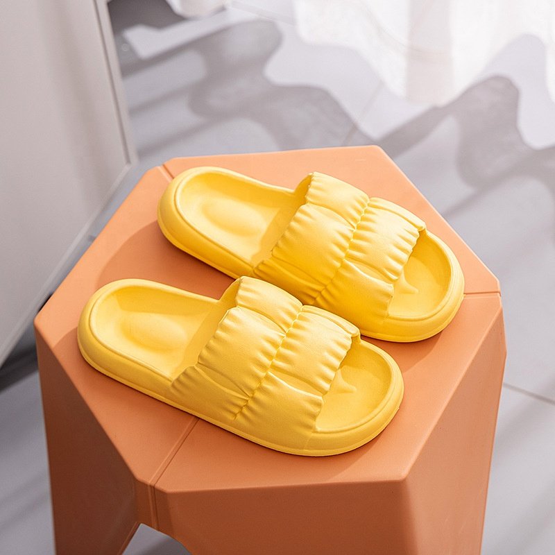 Soft outdoor slides Flip Flops Flexible indoor slippers Women men Sandals unisex Light weight eva sandals with flower upper