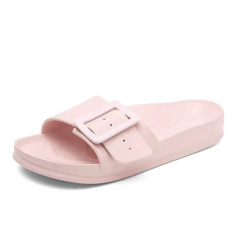 Nicecin wholesale Summer Slippers Slides Flat Slippers Injection Colorful Comfort Soft High Elasticity Adjustable Buckle slipper