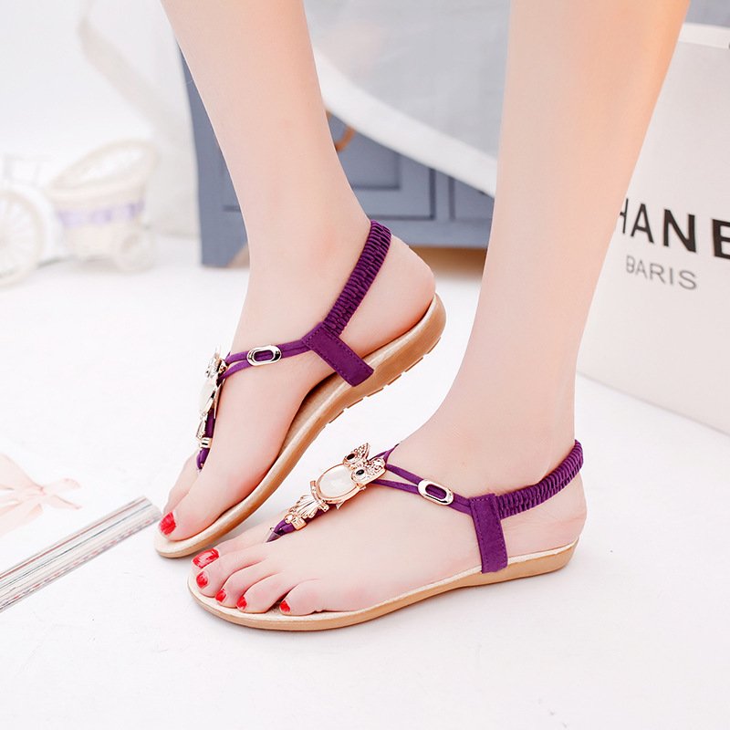 2024 Flat Bottom Waterproof Anti-Slip With Decorations Women Flip Flops Women's Slides Slippers Summer Sandal Girls Shoes