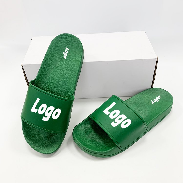 Wholesale Soild Color Anti Slip PVC Flat French Style Pvc Custom Logo Women Slide Sandals PVC Slide Slippers