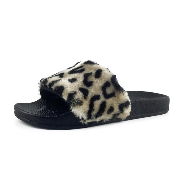 Greatshoe faux fur ladies slides sandals for women indoor soft fur slippers girls sandals slides footwear