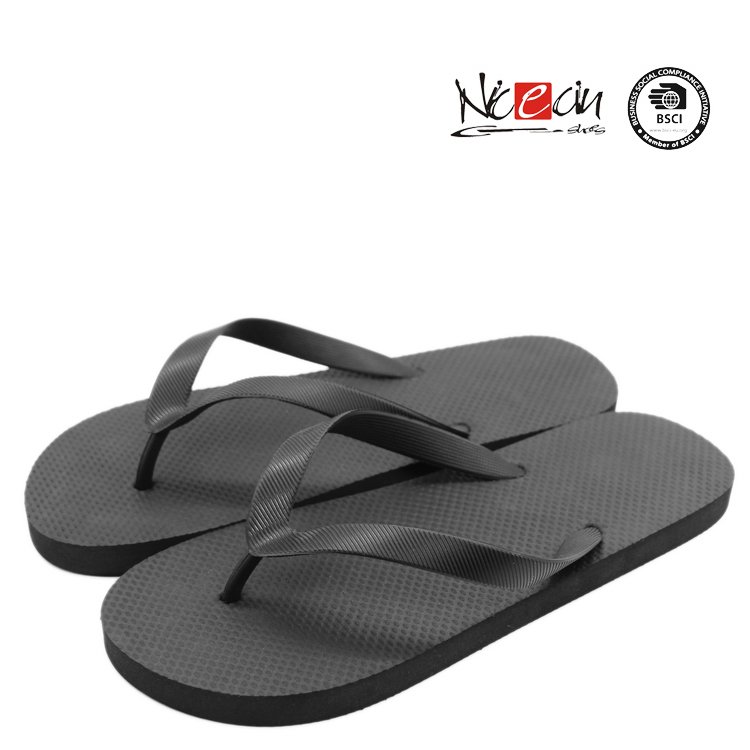 Nicecin China Cheap Blank Rubber Slippers Eva Slide For Woman Fuzhou Simple PE Sole Flip Flops