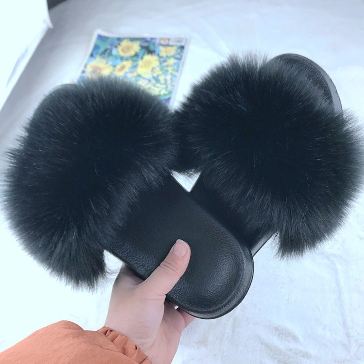 Greatslides Women Fashion Sandal Slides,Bridesmaid Slippers Fluffy,Flat Woman Sandals Custom Slippers Fur