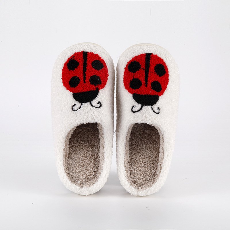 Wholesale ready to ship Halloween Christmas gift home pumpkin lantern hot sales fur shoes fashion styles embroidery fur slippers