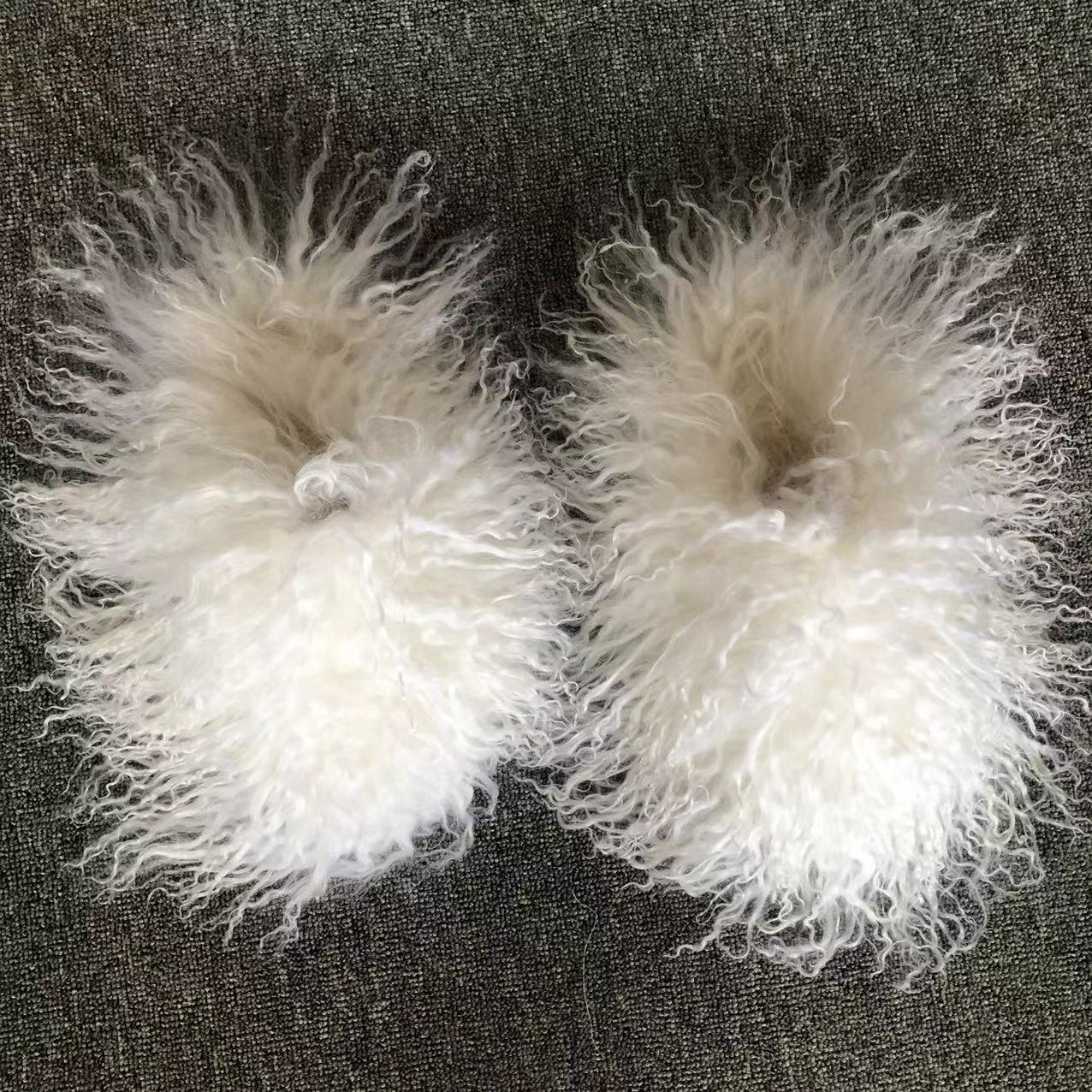 Fashion outdoor lady mink fur slide sandals real fur slipper