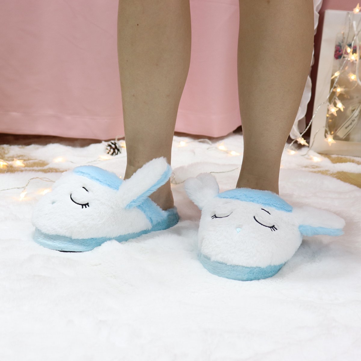 Factory Girl Creative Home Slippers Ears Moving Shy Rabbit Slides Slippers