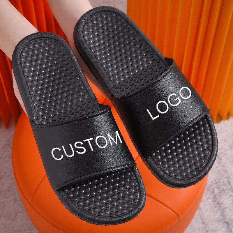 Custom Air Pvc Slide Sandals With 3D Logo Rubber Sublimation Oem Granule massage Slide Footwear Air Cushion Slide Slippers