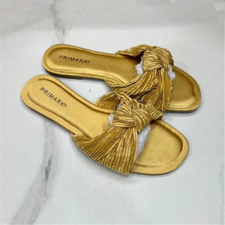 NEW 37-41 high quality fashion Women sandals Velvet Bow Most popular flat slippers beauty slides slippers shoes sandals
