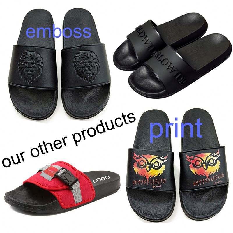 Luxury Designer custom Logo Sandals rubber anti-slip slides slippers sweat-absorbant