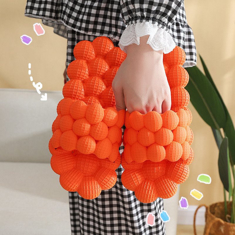 Unisex Fashion Home House Women Flip Flops Funny Foam Air Bubble Ball Slides Women's Slippers Bubble Slides