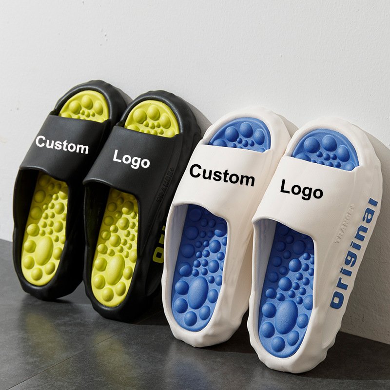 Custom Logo Summer Chancletas de Hombres Male EVA Detachable Bubble Massage Platform Indoor Sport Platform Home Slide Slippers
