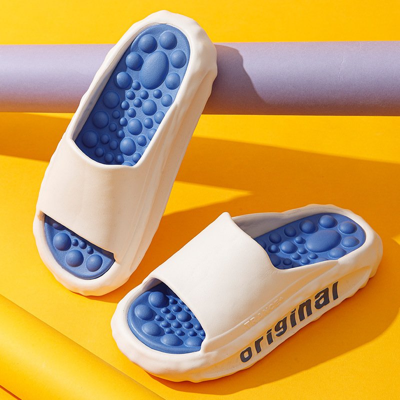 Custom Logo Summer Chancletas de Hombres Male EVA Detachable Bubble Massage Platform Indoor Sport Platform Home Slide Slippers