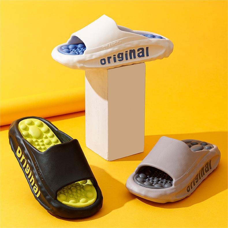 Custom Logo Summer Chancletas de Hombres Male EVA Detachable Bubble Massage Platform Indoor Sport Platform Home Slide Slippers
