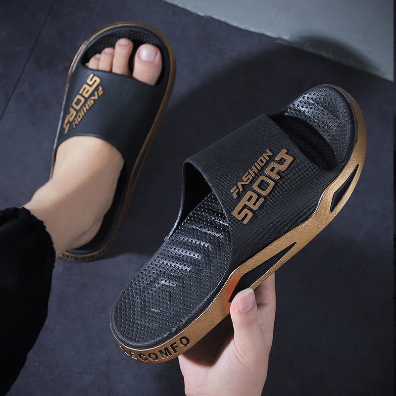 Summer thick soles PVC outdoors basketball gym luxury sports slides slippers for men
