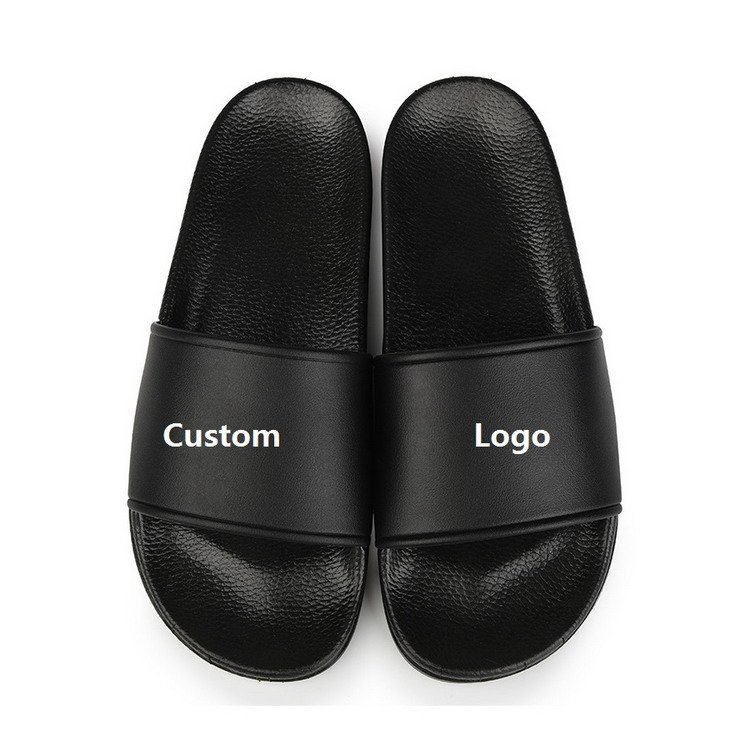 High Quality Flat Slides Slipper Sandals For Men Slippers Black Plain Men's Pvc Sandals Slides Slippers Custom Sandals
