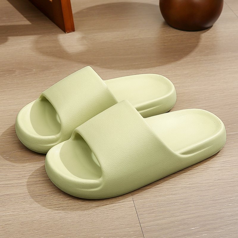 Wholesale Solid Color Anti-slip Eva Flat Women Beach Slippers;Breathable Summer Slip-on Slides Slippers For Indoor Use