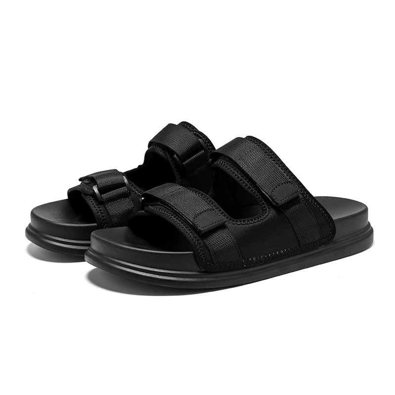 Outdoor Non-Slip Slides Male Leather Sandals Indoor Soft Leather Platform Slippers For Men