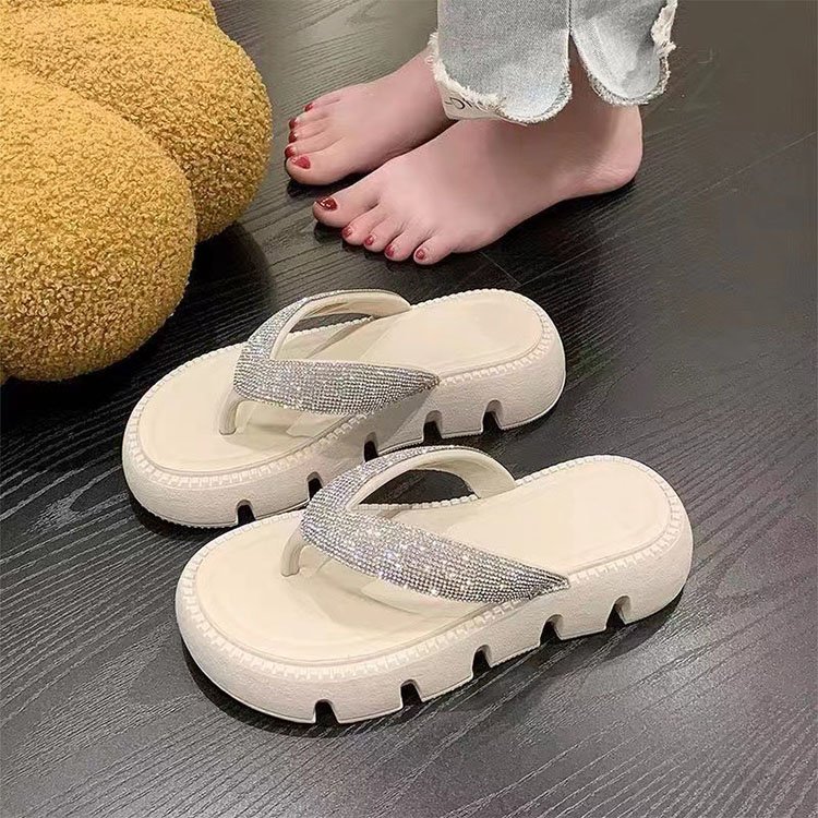 Fashionable High Quality platform flip flops summer casual fashion slippers glitter slippers flip-flops slippers