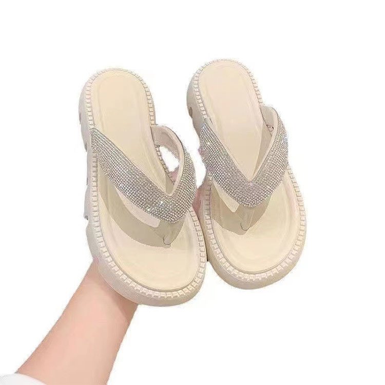 Fashionable High Quality platform flip flops summer casual fashion slippers glitter slippers flip-flops slippers