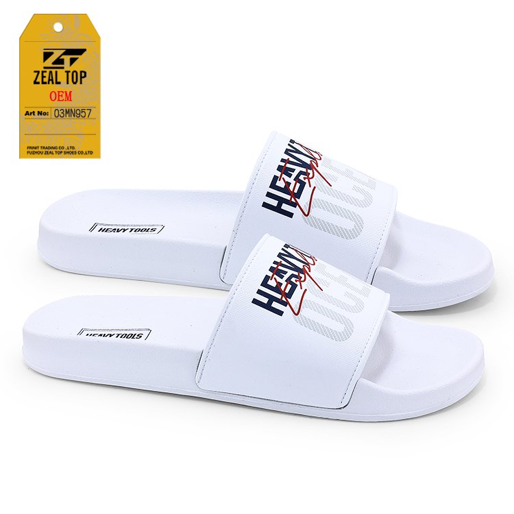 Wholesale Custom Rubber Slide Sandals Summer Beach Walk Slipper with EVA Insole Designer Fashion Sport Slide Slippers for men