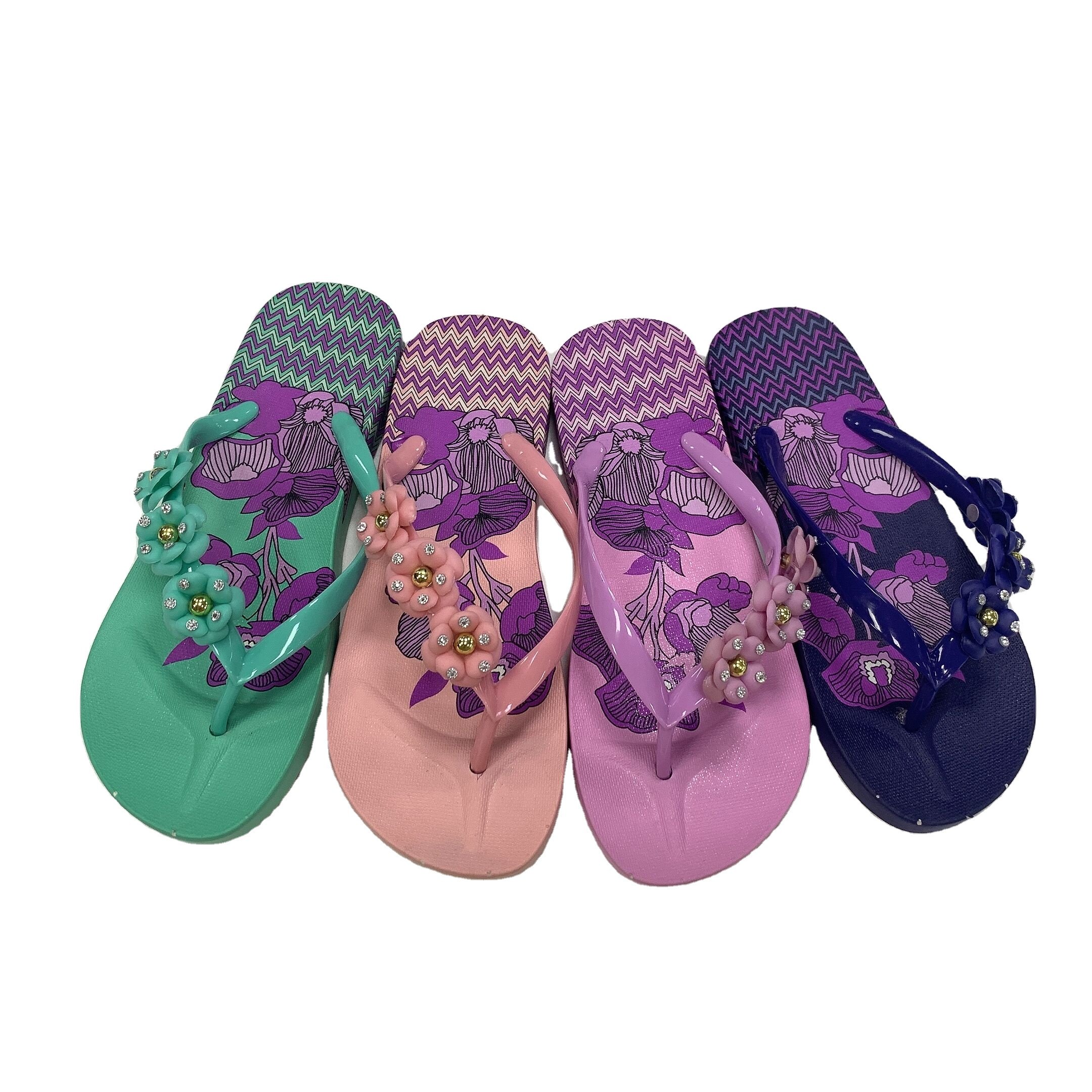Good Quality Cheap customized Ladies Flipflop Summer Beach Women PVC Flip Flops Factory Direct Fashion Printing Women Slippers