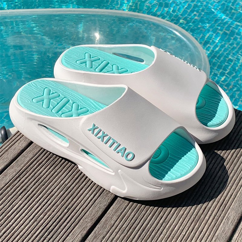 XIXITIAO monogram a letter home slides 2024 breathable wholesale 2023 spring anti-slippery shoes open toe slippers for men