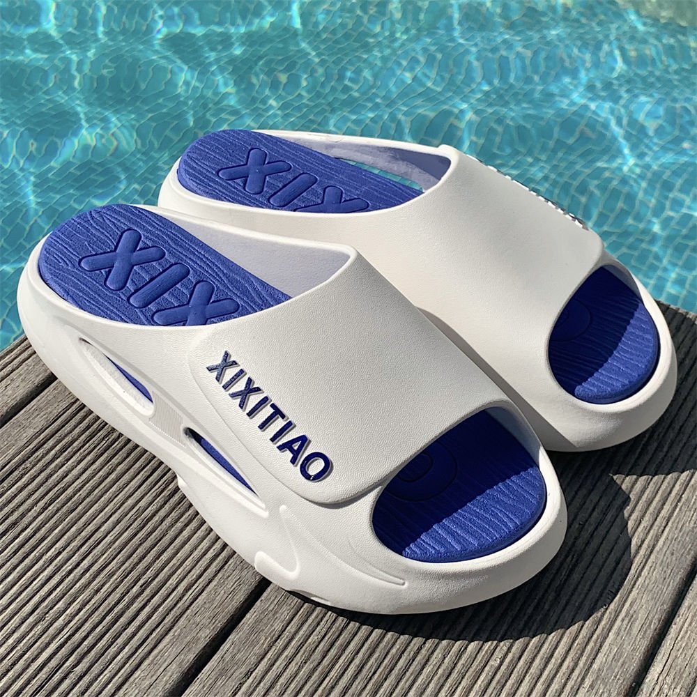 XIXITIAO monogram a letter home slides 2024 breathable wholesale 2023 spring anti-slippery shoes open toe slippers for men