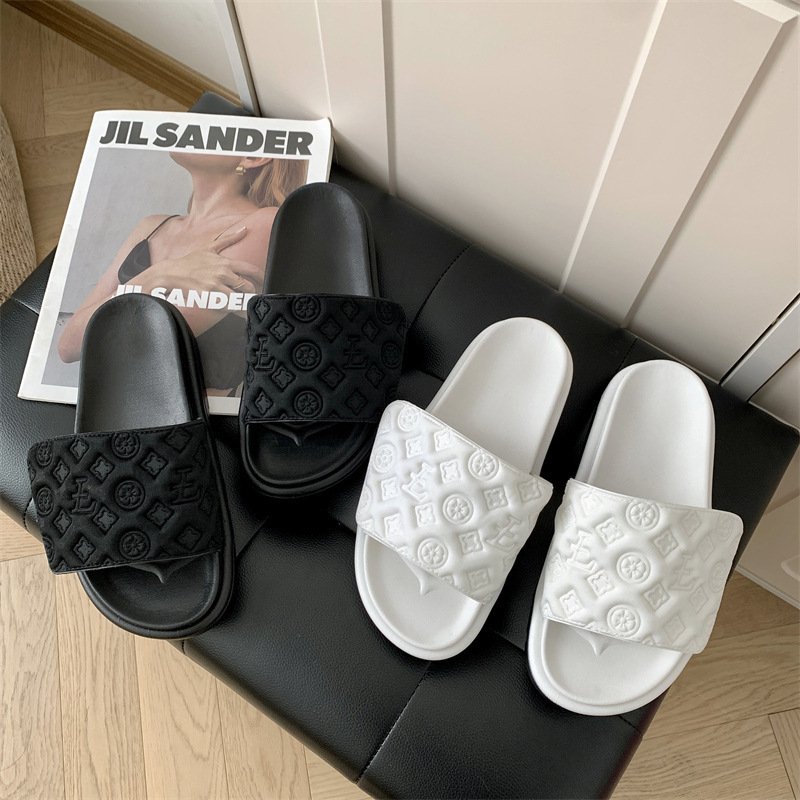 High Quality Light Weight Beach Flat Shoes Sandals 2024 Summer Luxury Designer Branded Slides Slippers For Women
