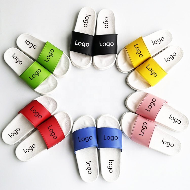 White Slippers Colors Beach Big Size Men Slippers Slides Material Good Quality New Custom Wholesale Cheap Beach PVC ODM CN;GUA