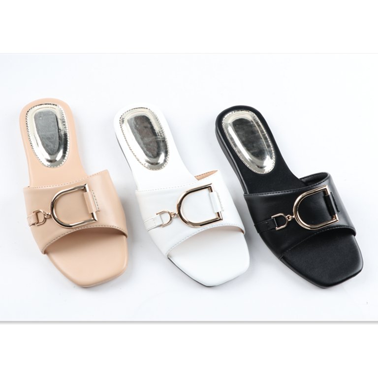 Designer Sandals Custom Women Shoes Branded Luxury Buckle Women's Sandals Lady Flip-flops Slippers Slip-on Slippers PVC Flat-274