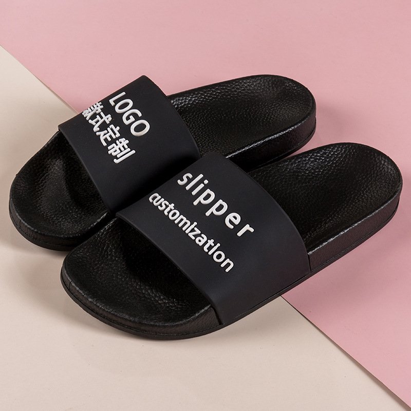 Summer Design Flip Flop Men Pvc Customized Printed Shoe Mens Slides Custom Logo Men's Slippers